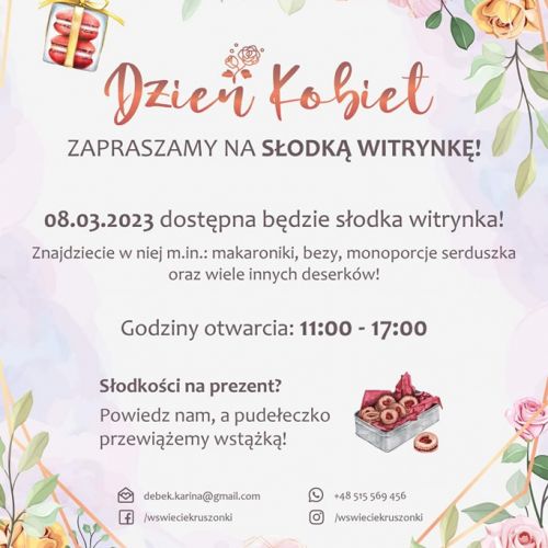 Świętuj Dzień Kobiet z kruszonkowymi słodkościami!