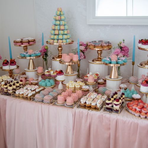 Pastelowy candy bar na wesele