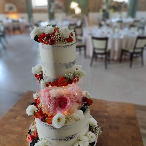 Tort weselny semi-naked z separatorem